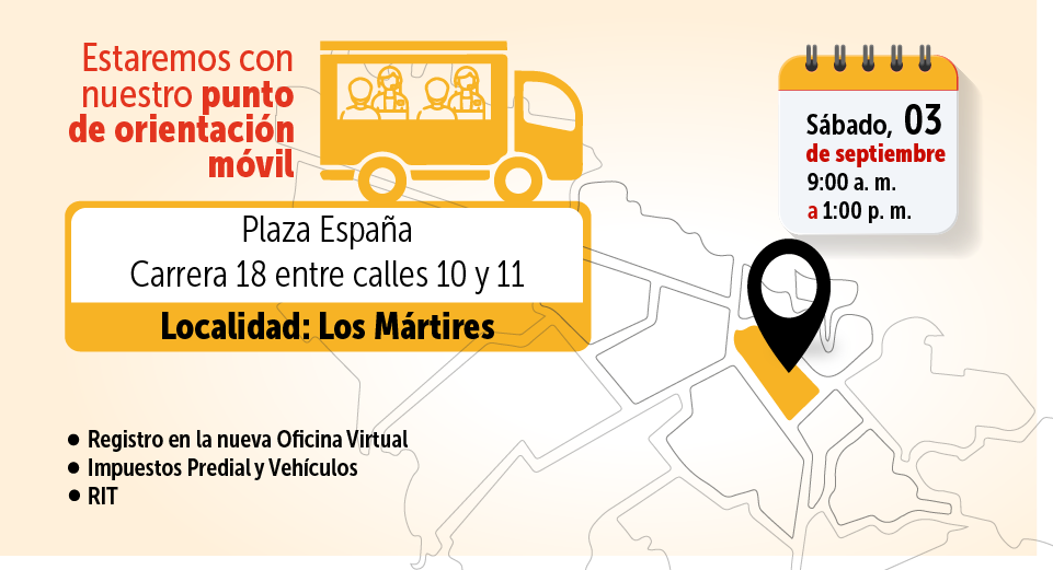 El sábado, nuestro punto de orientación móvil estará en la Plaza España