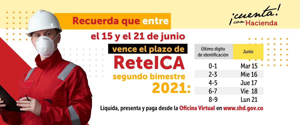 Recuerda los plazos para declarar ReteICA y hazlo a través de la Oficina Virtual