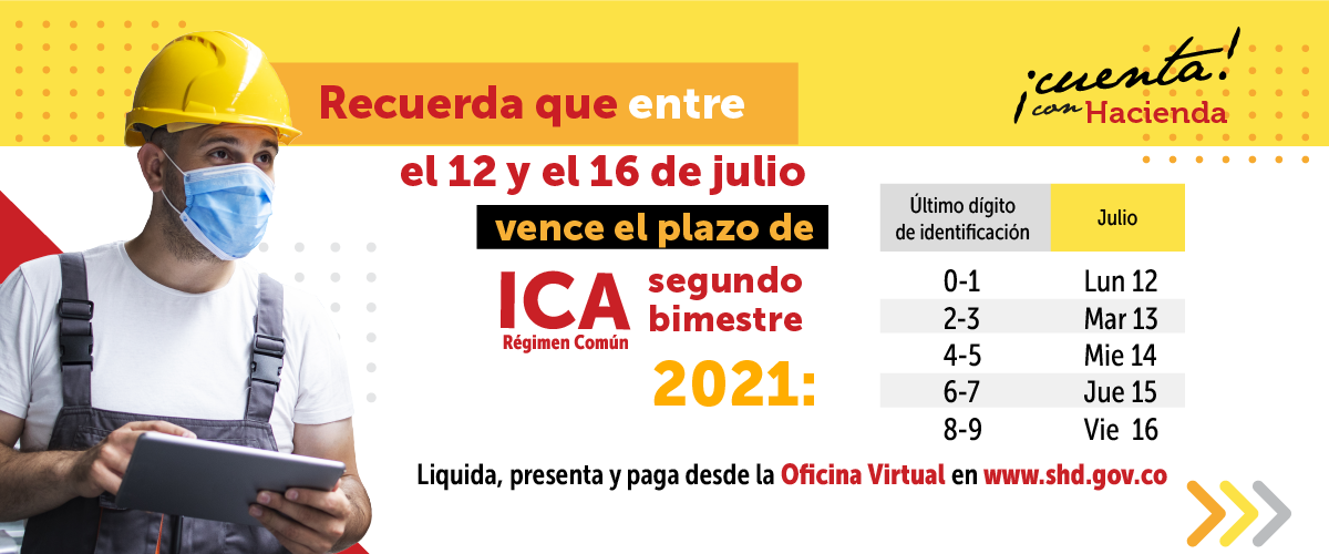 Se acercan los vencimientos de ICA régimen común, segundo bimestre