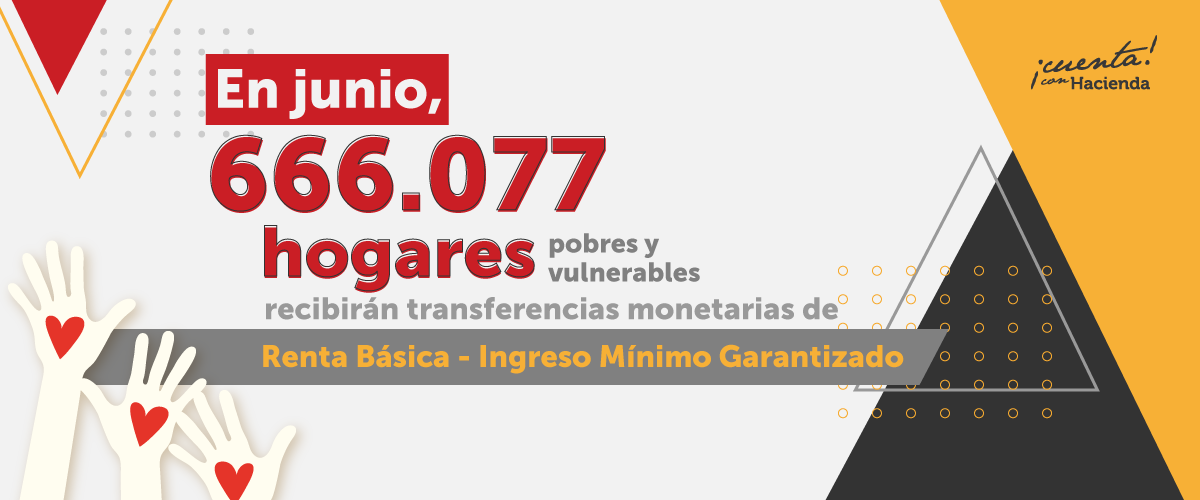 Ingreso Mínimo Garantizado beneficiará a 666.077 hogares pobres y vulnerables en junio 