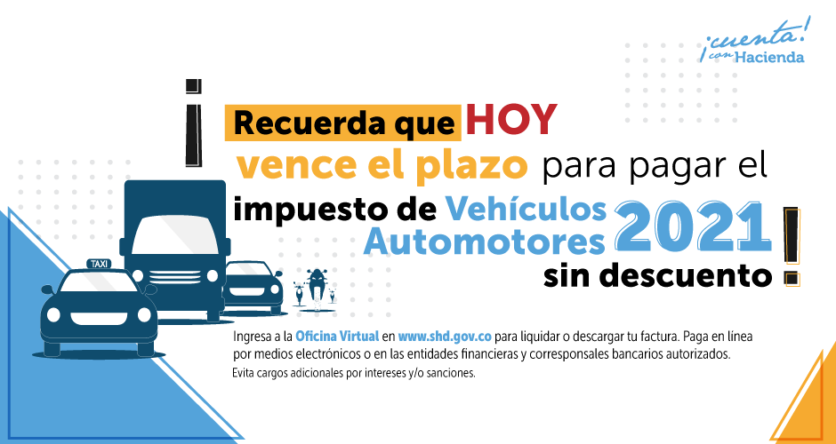 Hoy 27 de agosto, vence plazo para pagar el impuesto de vehículos