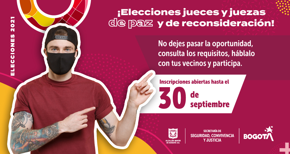 Abiertas las inscripciones para quienes aspiren a ser Jueces de Paz y de Reconsideración