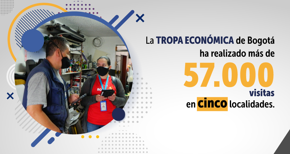 Tropa Económica recorre Bogotá para contribuir a la formalización y la reactivación económica