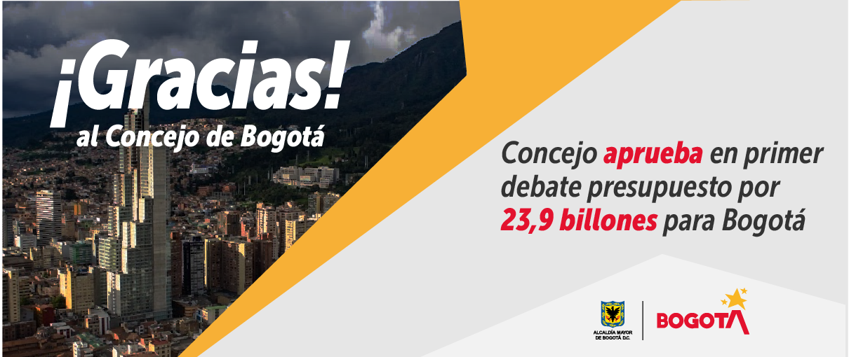 Concejo aprueba en primer debate proyecto de presupuesto para Bogotá por $23,9 billones