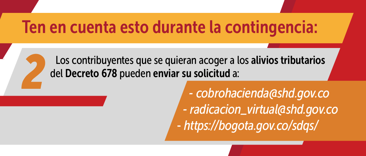 Información importante para acogerse a las condiciones especiales de pago