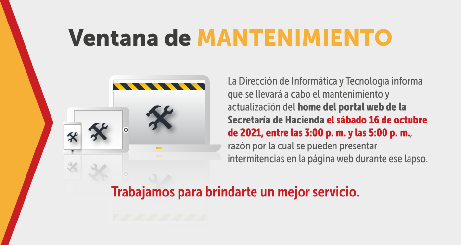 Este fin de semana realizaremos mantenimiento a nuestro portal web