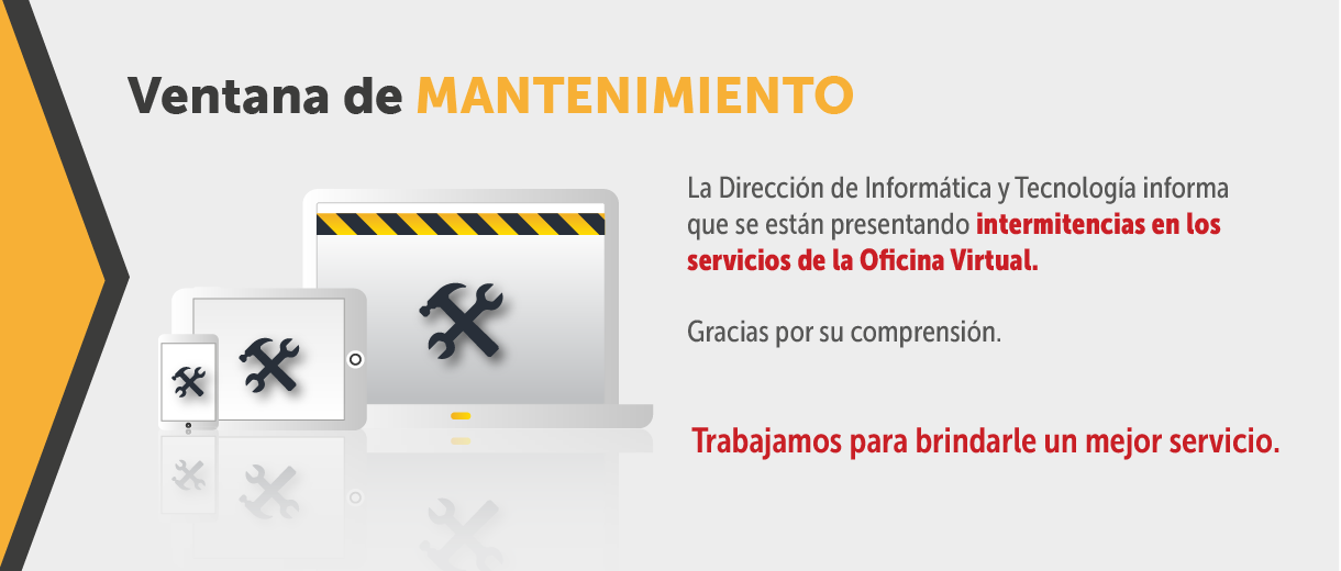 Se presentan intermitencias en los servicios de la oficina virtual