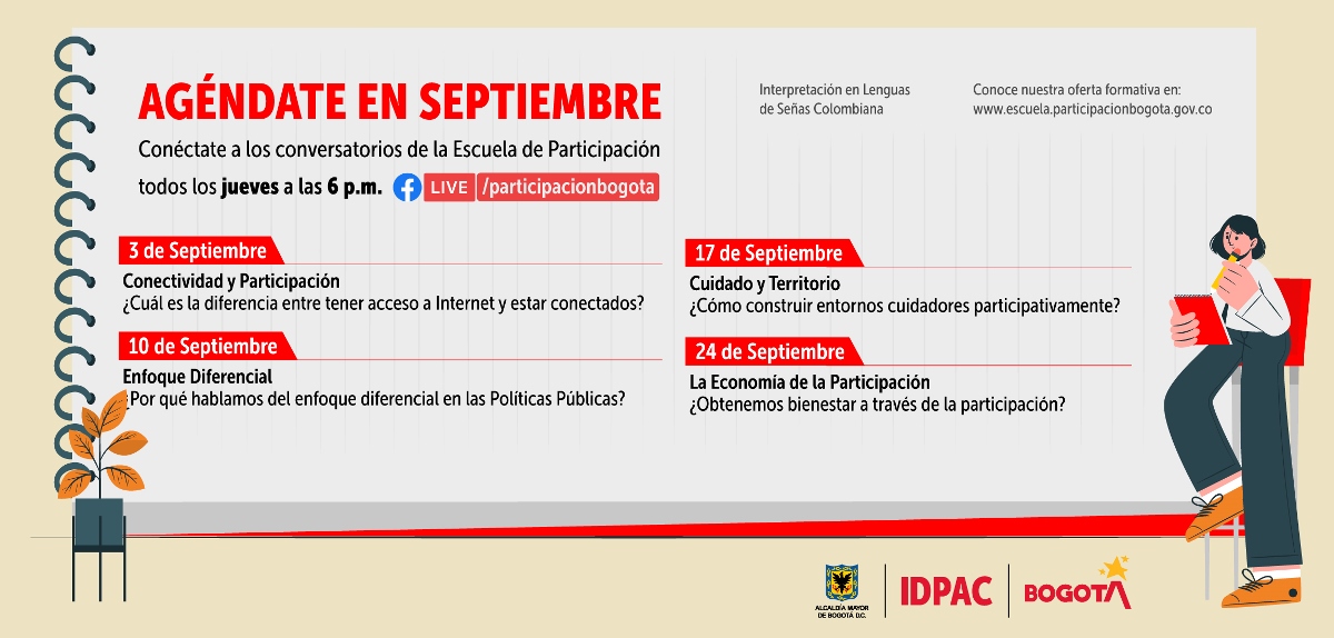 Agenda capacitaciones IDEPAC Septiembre