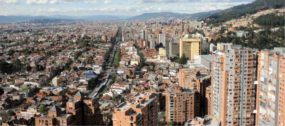Vista de Bogotá desde el centro internacional