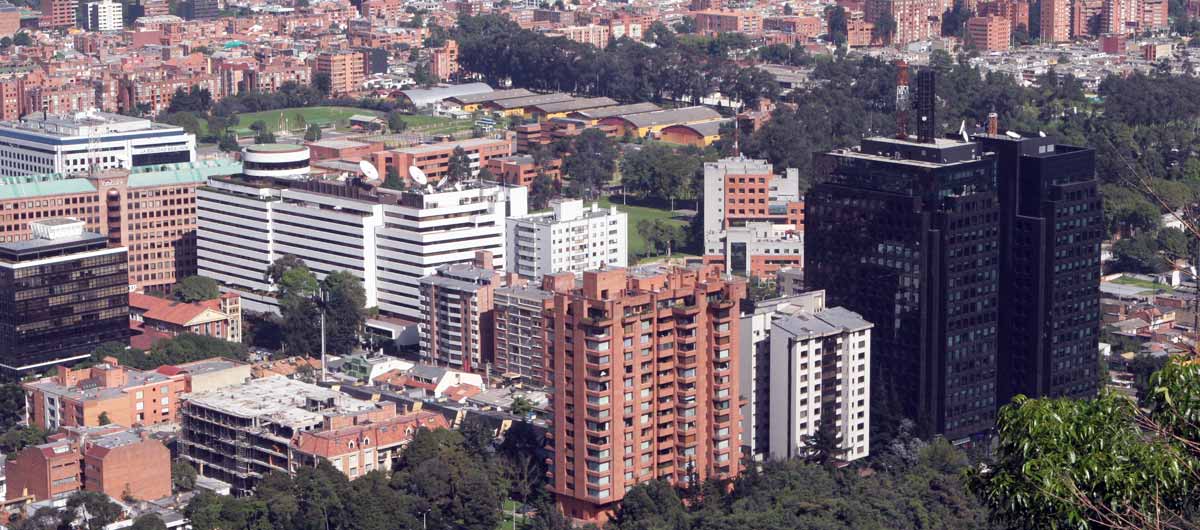 Vista de la calle 100 en Bogotá
