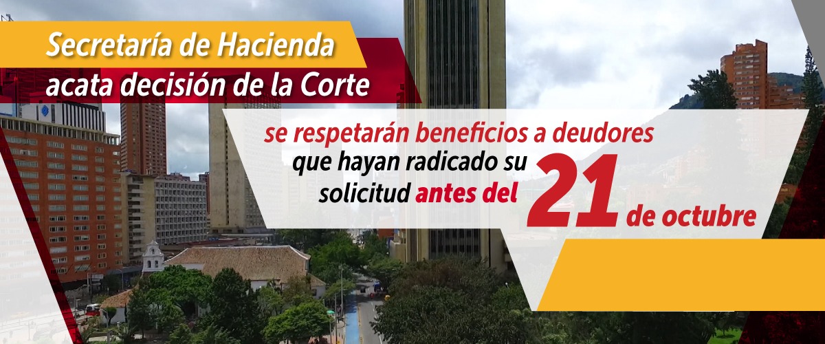 Secretaría de Hacienda acata decisión de la Corte sobre alivios a deudores