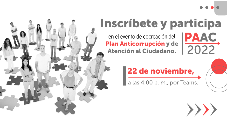 Inscríbete en el evento de cocreación del PAAC