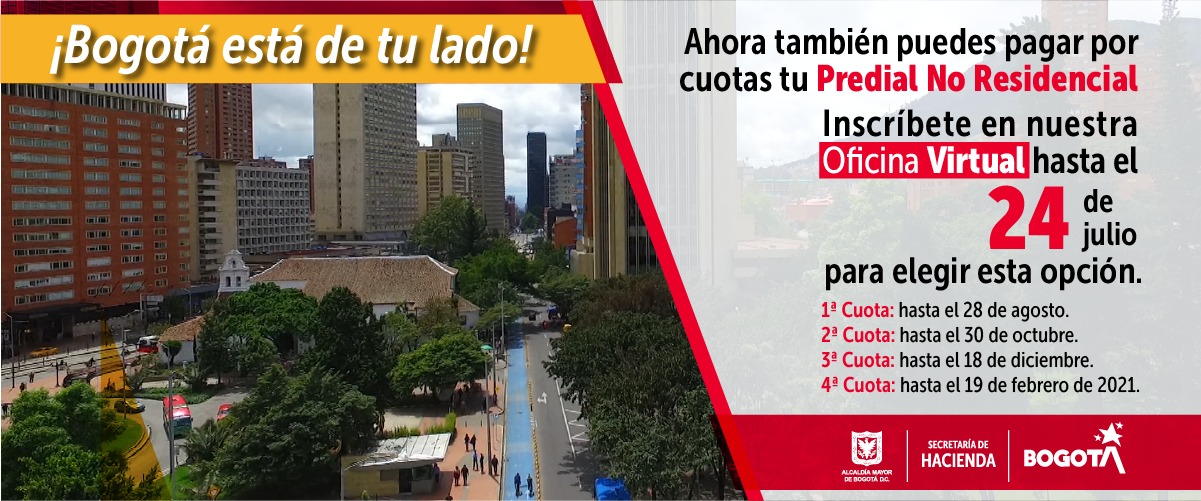 Plazo para acogerse al pago del predial No Residencial por cuotas