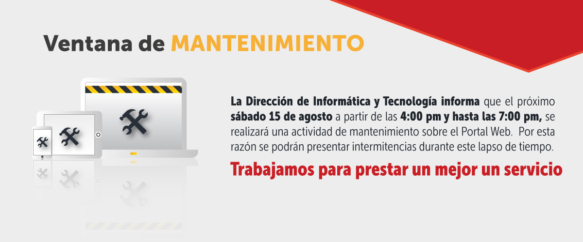 Mantenimiento preventivo a nuestro portal web 