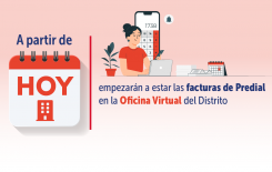 A partir de hoy empezarán a estar las facturas de Predial en la Oficina Virtual del Distrito