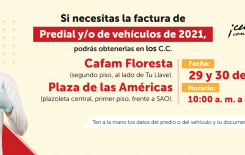 Este fin de semana puedes obtener tu factura de impuesto Predial en Plaza de las Américas y Cafam Floresta