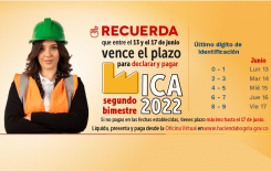 Atención a los plazos para declarar y pagar ICA del segundo bimestre 2022