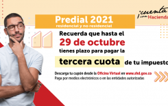 Este viernes 29 de octubre vence el plazo para pagar la tercera cuota del impuesto Predial