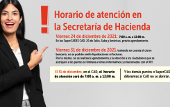 el 24 y 31 de diciembre  de 7:00 a.m. a 12:00 m. en los puntos de atención habilitados.