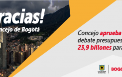 Concejo aprueba en primer debate proyecto de presupuesto para Bogotá por $23,9 billones