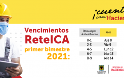 Del 8 al 14 de abril, vence el plazo para declarar y pagar ReteICA primer bimestre 2021