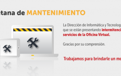 Se presentan intermitencias en los servicios de la oficina virtual