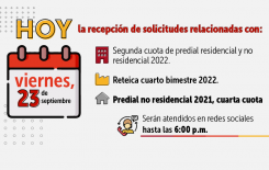 Hoy vence el cuarto bimestre de ReteICA, la segunda cuota de Predial 2022 y la cuarta de Predial 2021 por afectación COVIDHoy vence el cuarto bimestre de ReteICA, la segunda cuota de Predial 2022 y la cuarta de Predial 2021 por afectación COVID